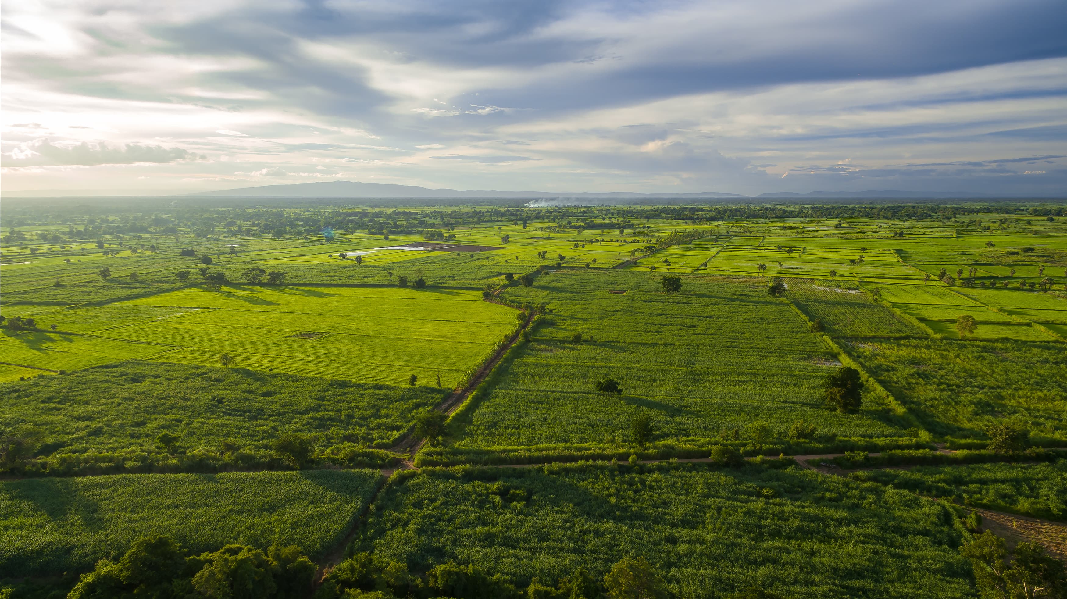 Aerial view of Missouri farmland