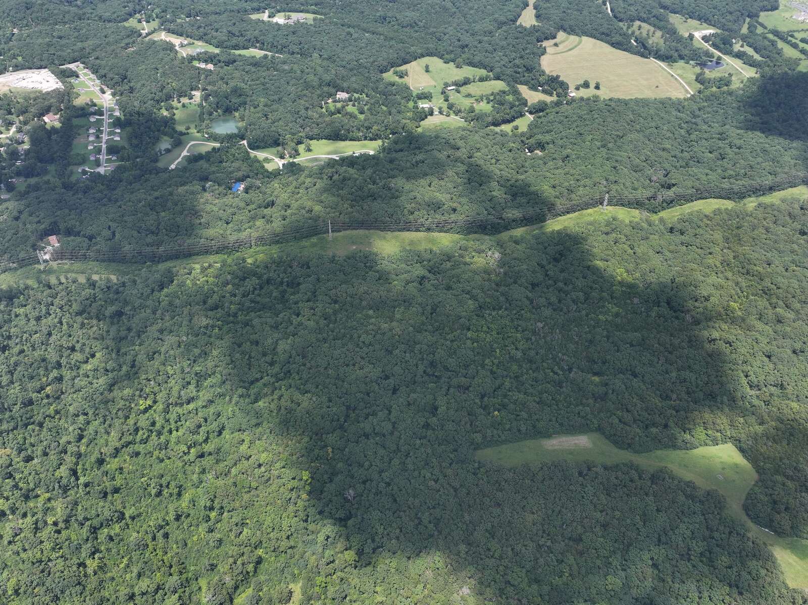 Aerial of the 103± acre Gobblers Knob tract and surrounding countryside