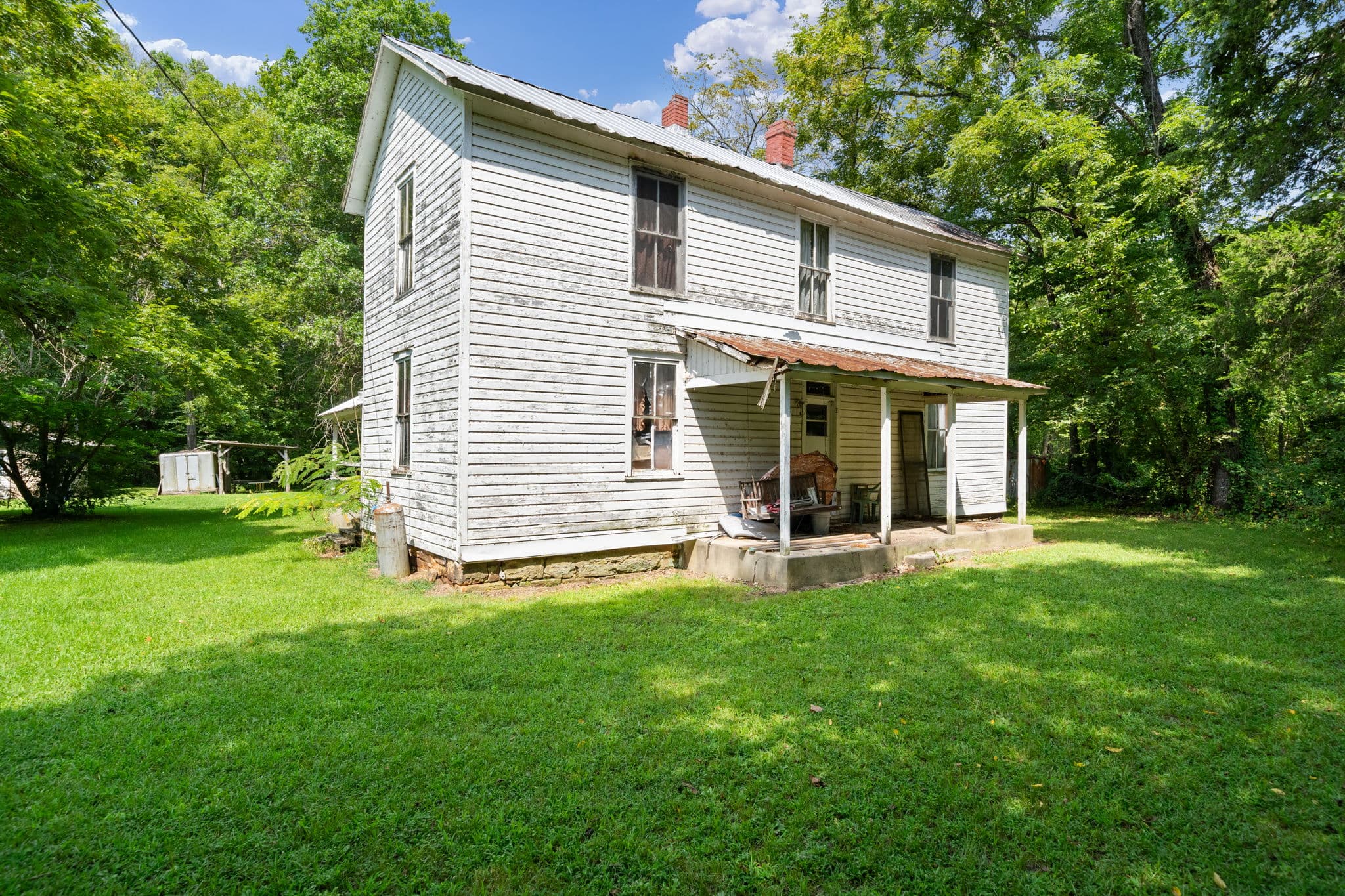 Historic two-story farmhouse on the ranch