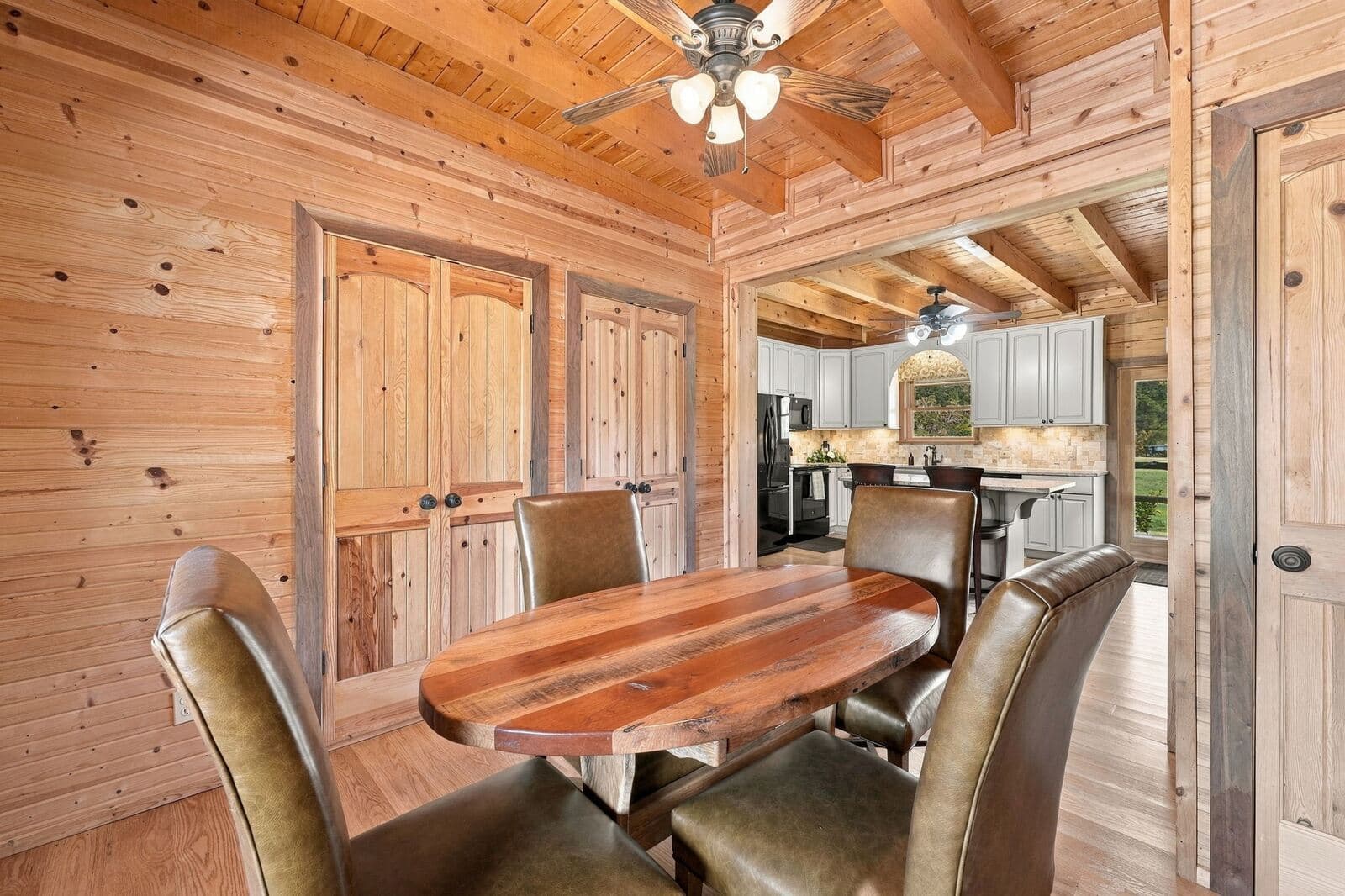 Dining area open to the kitchen