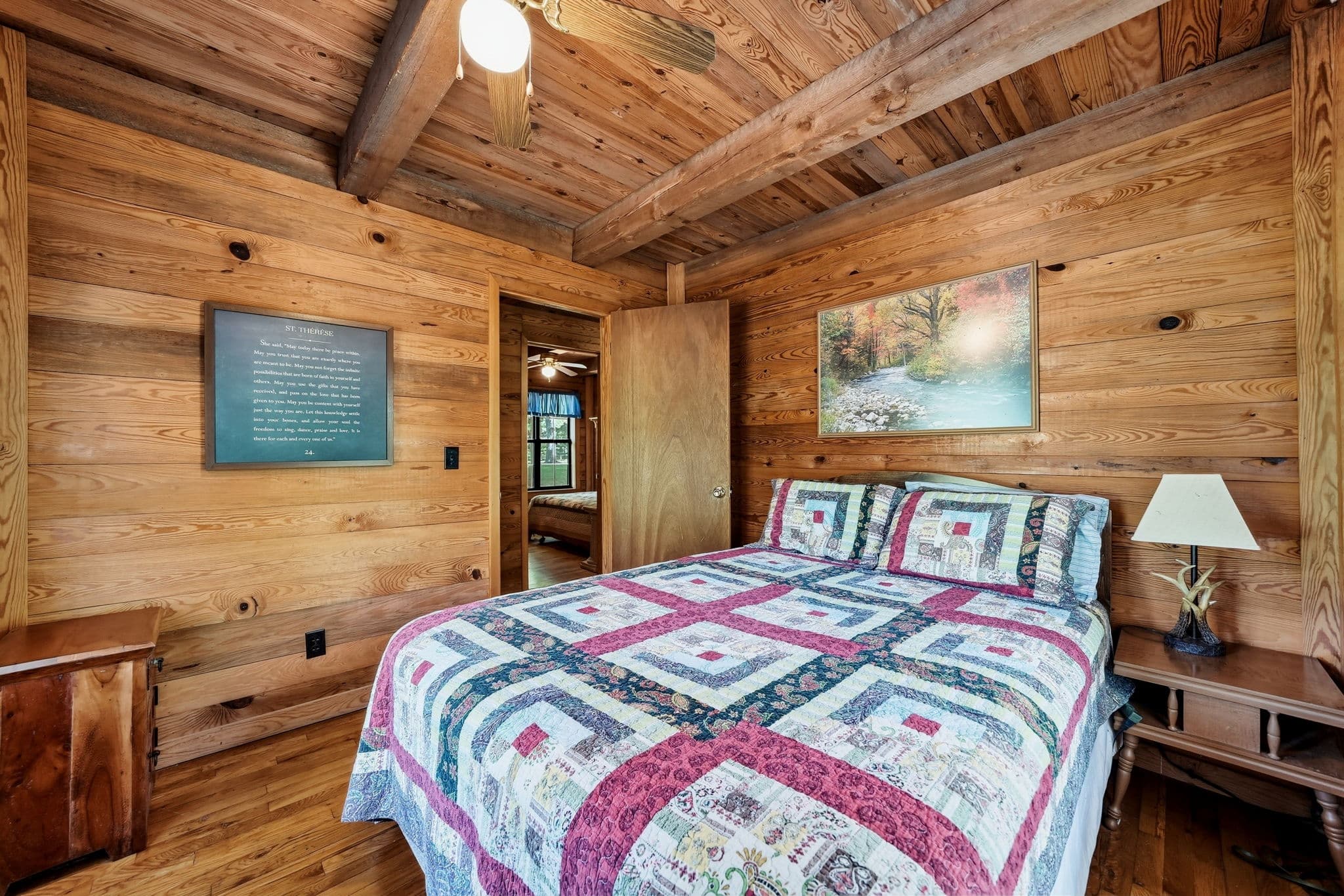 Guest bedroom with classic Ozark furnishings